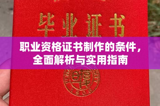 蓝山职业资格证书制作的条件，全面解析与实用指南