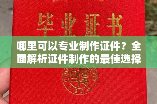 蓝山哪里可以专业制作证件？全面解析证件制作的最佳选择