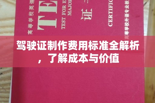 蓝山驾驶证制作费用标准全解析，了解成本与价值